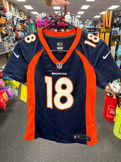 Vist Large View of Product Image Which is Used Nike ON FIELD DENVER BRONCOS FB Top Youth Navy Blue SM