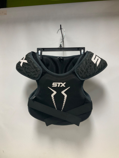 Vist Large View of Product Image Which is Used STX BLACK Lacrosse Shoulder Pads Black MD