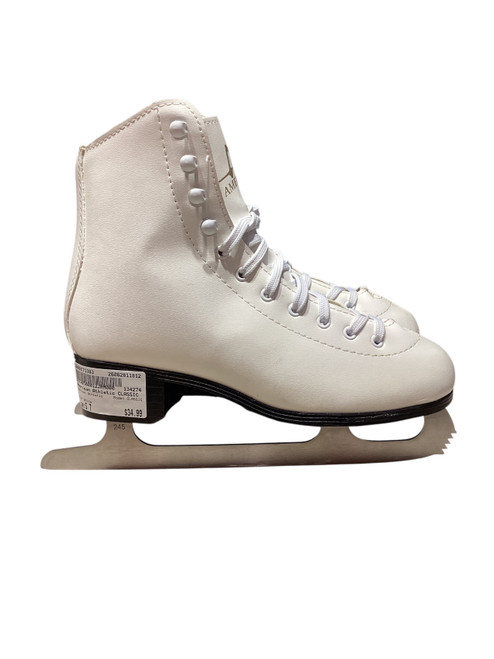 Vist Large View of Product Image Which is Used American Athletic CLASSIC WomensFigure Skate White Senior 7