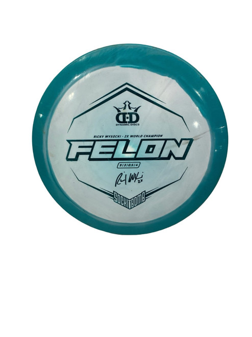 Vist Large View of Product Image Which is Used Dynamic Discs SOCKIBOMB FELON Disc Golf Driver Teal