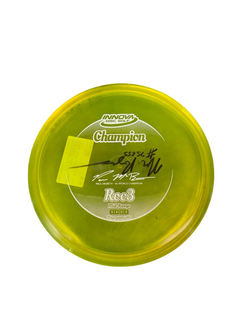 Vist Large View of Product Image Which is Used Innova CHAMP ROC3 Disc Golf Mid Range Yellow 180g