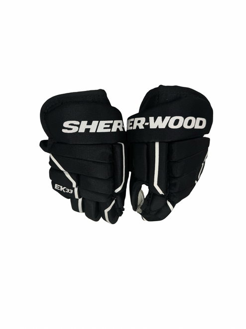 Vist Large View of Product Image Which is Used Sher-wood EK33 Youth Gloves Black 8"