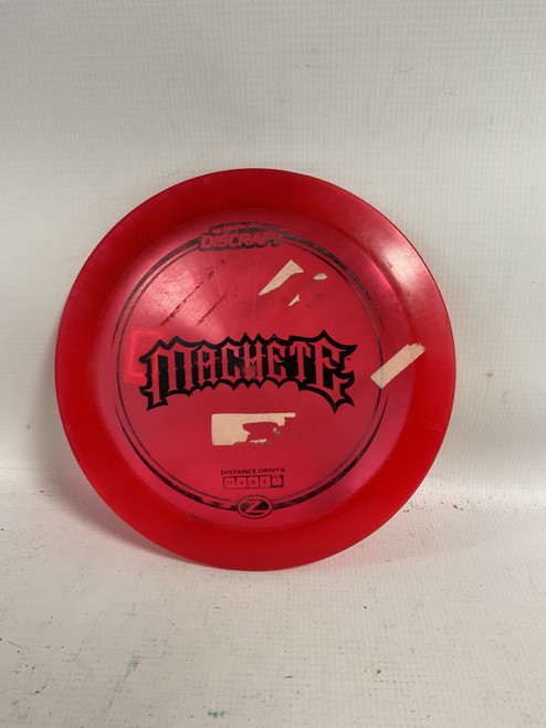 Vist Large View of Product Image Which is Used Discraft Z LINE MACHETE Disc Golf Driver Red