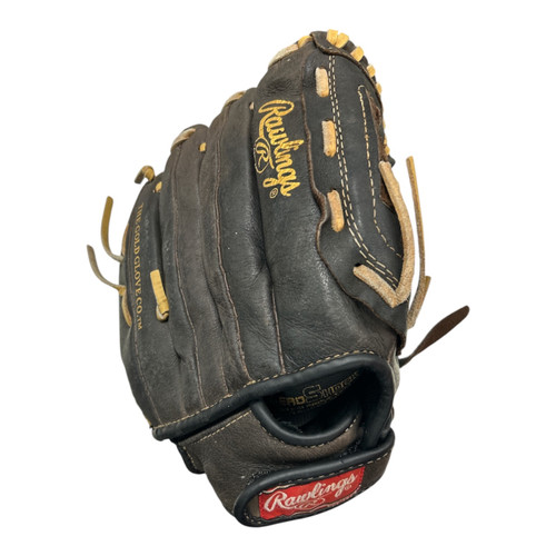 Vist Large View of Product Image Which is Used Rawlings HIGHLIGHT BB/SB Glove RH Throw Brown 11 1/2"