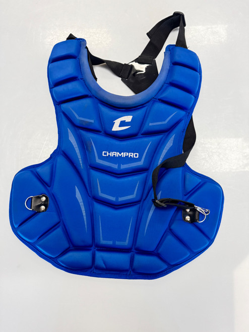 Vist Large View of Product Image Which is Used Champro CP102 NOT CERTIFIED Catchers Chest Protector Royal Blue Adult