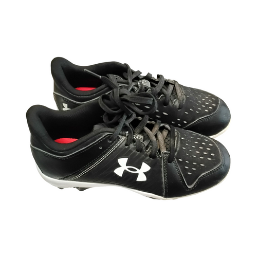 Vist Large View of Product Image Which is Used Under Armour LEADOFF BB/SB Cleats Black Junior 01.5