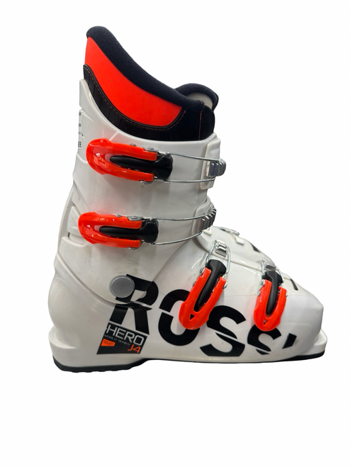 Vist Large View of Product Image Which is Used Rossignol HERO J4 Boys DH Ski Boot White 265 MP - M08.5 - W09.5