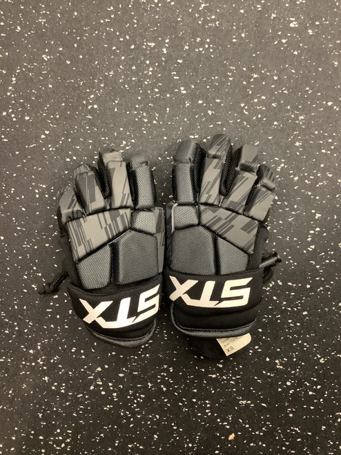 Vist Large View of Product Image Which is Used STX STALLION 75 Lacrosse Gloves Junior Black XS