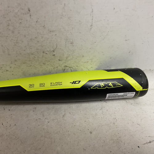 Vist Large View of Product Image Which is Used AXE Origin Hyperspeed L135G-HS USA 2 5/8 Baseball Bat Black And Yellow 30"