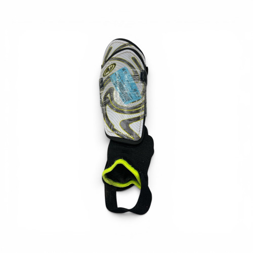 Vist Large View of Product Image Which is Used Soccer Shin Guards Youth White And Black SM