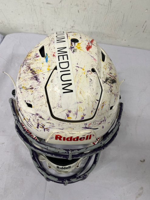 Vist Large View of Product Image Which is Used Riddell SPEEDFLEX 2023 FB Helmet White MD