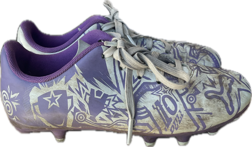 Vist Large View of Product Image Which is Used Puma Soccer Cleats Purple Youth 13.0