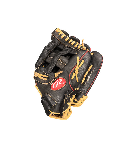 Vist Large View of Product Image Which is Used Rawlings HIGHLIGHT BB/SB Glove RH Throw Black 11 1/2"
