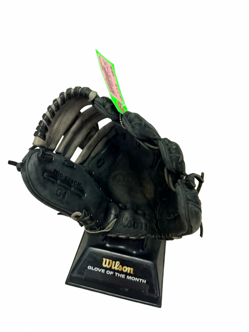 Vist Large View of Product Image Which is Used Wilson A2000 PRO-STOCK G4 Super Skin Baseball Glove RH Throw Black 11.5"