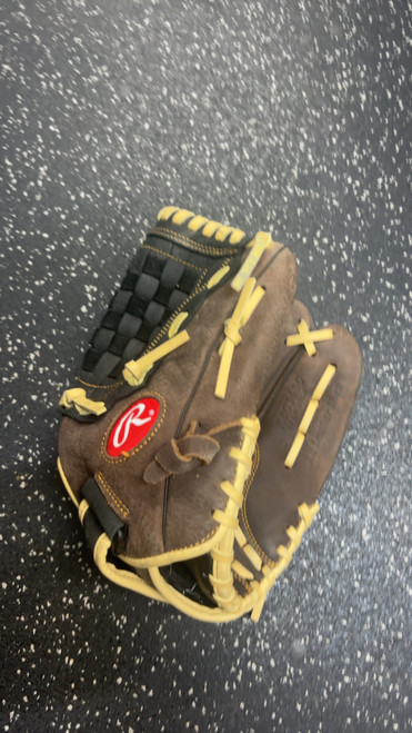 Vist Large View of Product Image Which is Used Rawlings MARK OF A PRO BB/SB Glove RH Throw Brown 12 1/2"