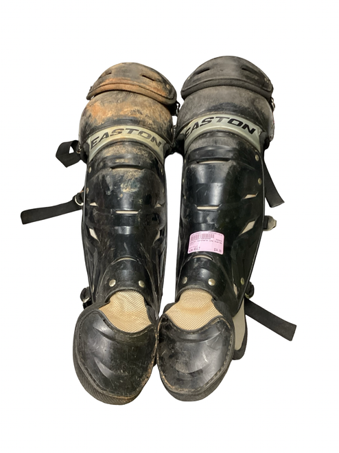 Vist Large View of Product Image Which is Used Easton Catchers Leg Guards Black Adult