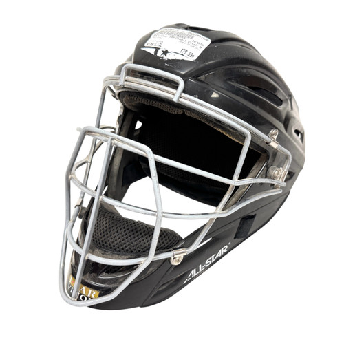 Vist Large View of Product Image Which is Used All-Star MVP2510-1 Catchers Helmet w/Mask Black 7- 7 1/2"
