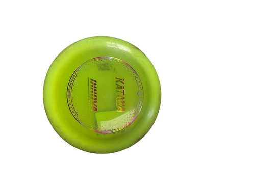 Vist Large View of Product Image Which is Used Innova BLIZZ CHAMP KATANA Disc Golf Driver Yellow 150g