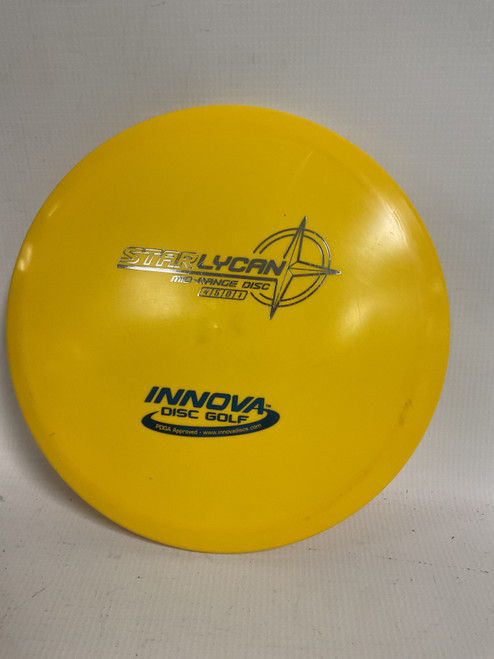 Vist Large View of Product Image Which is Used Innova STAR LYCAN Disc Golf Mid Range Gold