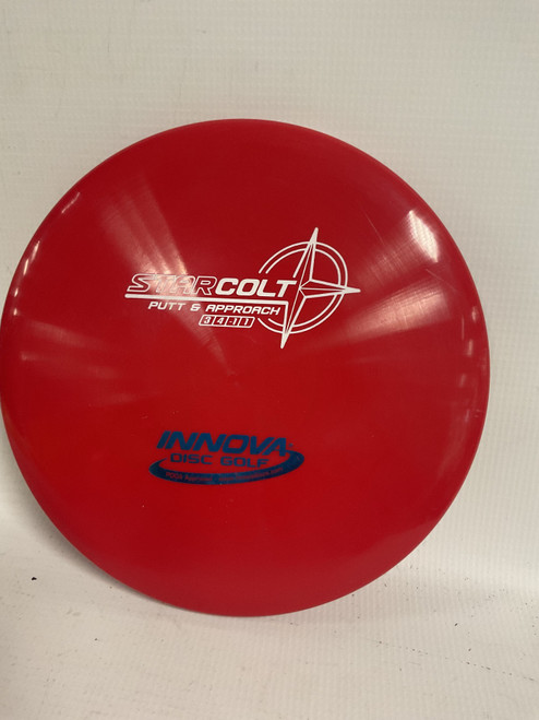 Vist Large View of Product Image Which is Used Innova STAR COLT Disc Golf Putter Red