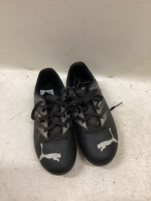 Vist Large View of Product Image Which is Used Puma Soccer Cleats Black And Grey Junior 02.5