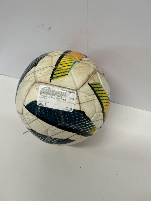 Vist Large View of Product Image Which is Used Franklin ALL WEATHER All Size Soccer Ball White 3