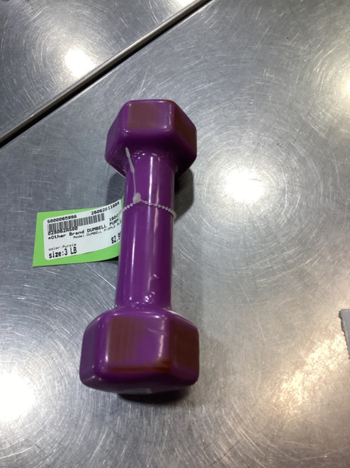 Vist Large View of Product Image Which is Used DUMBELL PURPLE 3LB Hex Dumbbell (Each) Purple 3 lb
