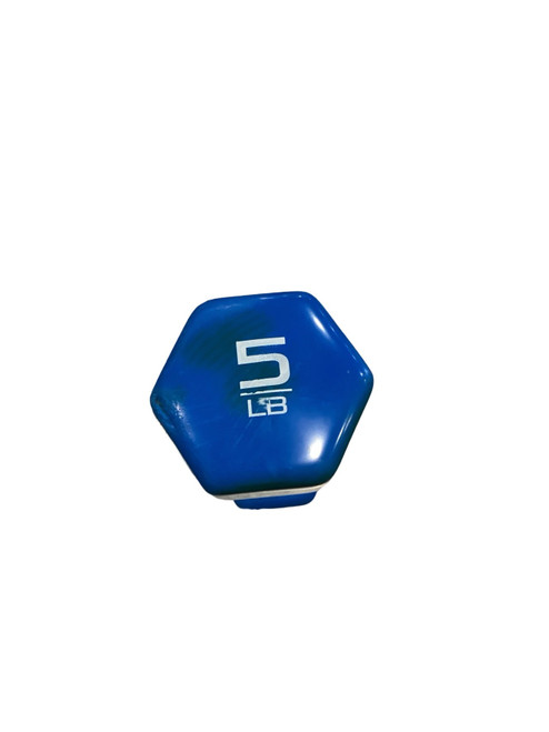 Vist Large View of Product Image Which is Used DUMBELL BLUE 5LB Hex Dumbbell (Each) Royal Blue 5 lb
