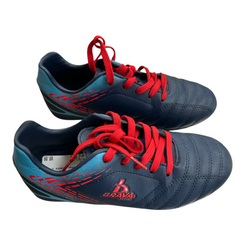 Vist Large View of Product Image Which is Used Brava Soccer Cleats Navy Blue Junior 02.5