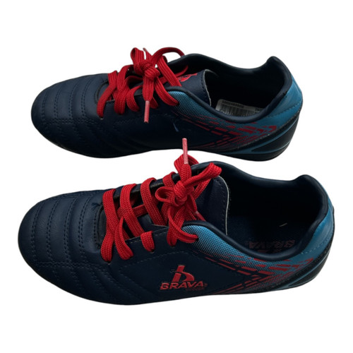 Vist Large View of Product Image Which is Used Brava Soccer Cleats Navy Blue Junior 02.5