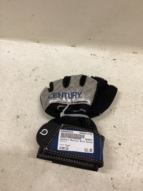 Vist Large View of Product Image Which is Used Century Martial Arts Gloves Black LG
