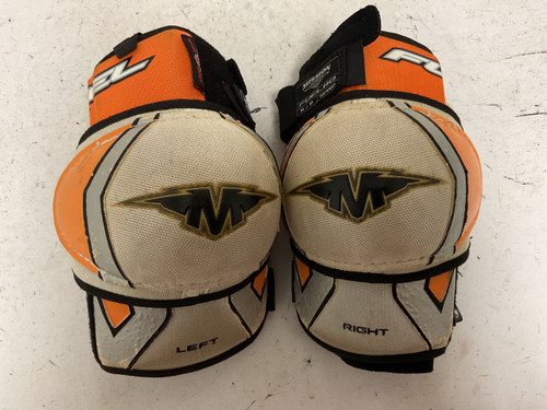 Vist Large View of Product Image Which is Used Mission FUEL 110 Senior Elbow Pads Black And Orange SM