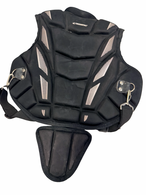 Vist Large View of Product Image Which is Used Champro CP03B Youth Baseball Catchers Chest Protector Black