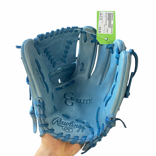 Vist Large View of Product Image Which is Used Rawlings GG ELITE BB/SB Glove RH Throw Carolina Blue 12"