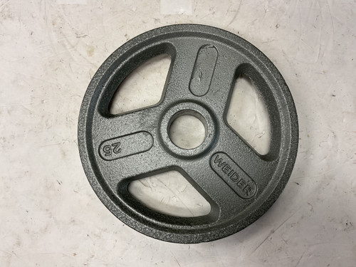 Vist Large View of Product Image Which is Used Weider Olympic Plate Silver 25 lb