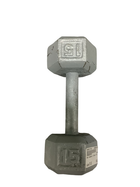 Vist Large View of Product Image Which is Used Hex Dumbbell (Each) 15 lb