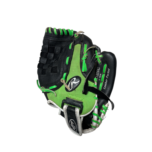 Vist Large View of Product Image Which is Used Rawlings PM11BNG Baseball Glove Right Hand Throw Black 11"