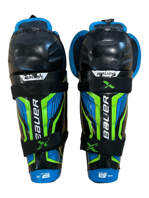 Vist Large View of Product Image Which is Used Bauer X Junior Shin Guards None 10"