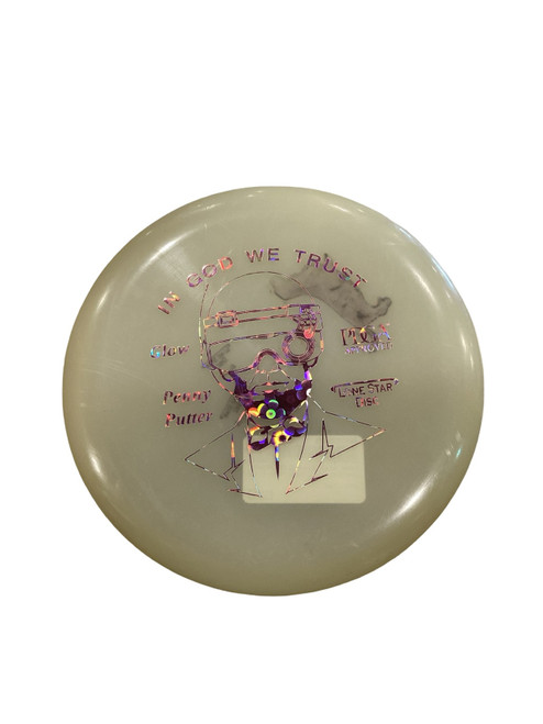 Vist Large View of Product Image Which is Used Lone Star Disc PENNY PUTTER Disc Golf Putter Clear