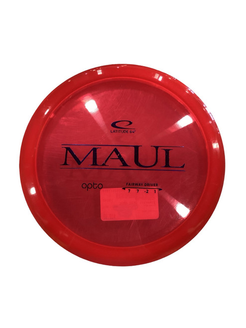 Vist Large View of Product Image Which is Used Discraft MAUL Disc Golf Driver Red