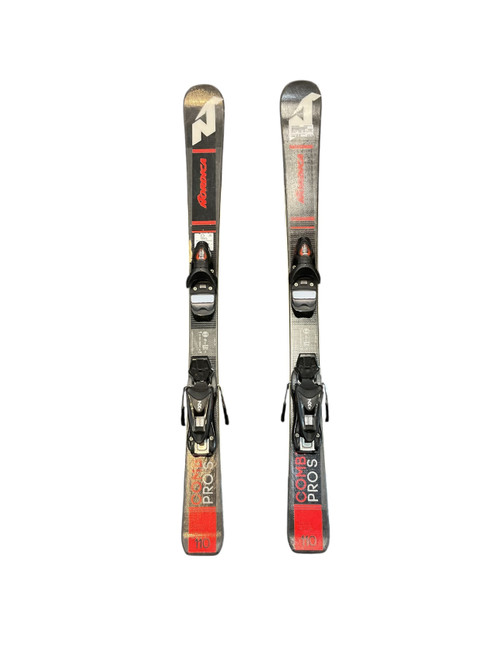 Vist Large View of Product Image Which is Used Nordica COMBI PRO S 110CM Boys DH Ski/Binding Black And Orange 110 cm