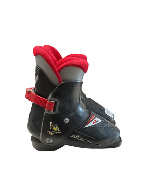 Vist Large View of Product Image Which is Used Nordica SUPER N0.1 SZ 20.5 Boys DH Ski Boot Black 205 MP - J01