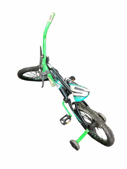 Vist Large View of Product Image Which is Used SURGE DYNACRAFT RACE TRAINER Training Wheel Bike Boys Black 18"