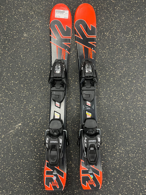 Vist Large View of Product Image Which is Used K2 INDY Boys DH Ski/Binding Black 76 cm