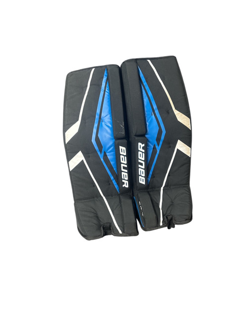 Vist Large View of Product Image Which is Used Bauer BAUER GOALIE LEG PADS Goalie Leg Pads Junior Royal Blue 23"