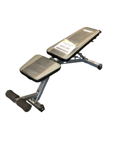 Vist Large View of Product Image Which is Used Fitness Gear FLAT ADJUSTABLE BENCH Standard Bench Black