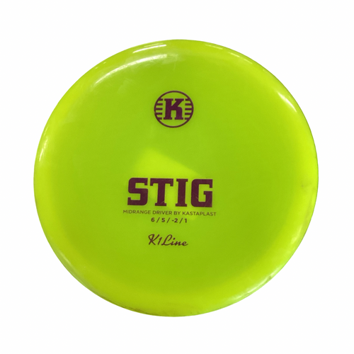 Vist Large View of Product Image Which is Used Kastaplast K1 STIG Disc Golf Mid Range Yellow