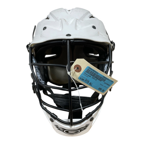Vist Large View of Product Image Which is Used Cascade CPV-R Lacrosse Helmet White Fits all