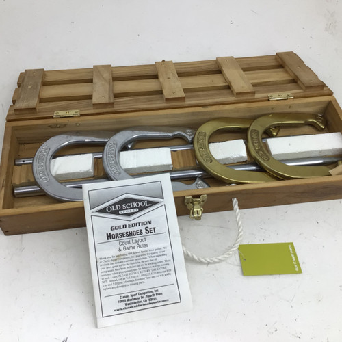 Vist Large View of Product Image Which is Used OLD SCHOOL SPORTS GOLD EDITION METAL Horseshoes