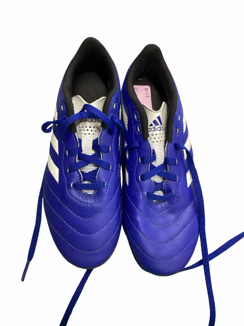 Vist Large View of Product Image Which is Used Adidas Soccer Cleats Royal Blue Junior 03.5